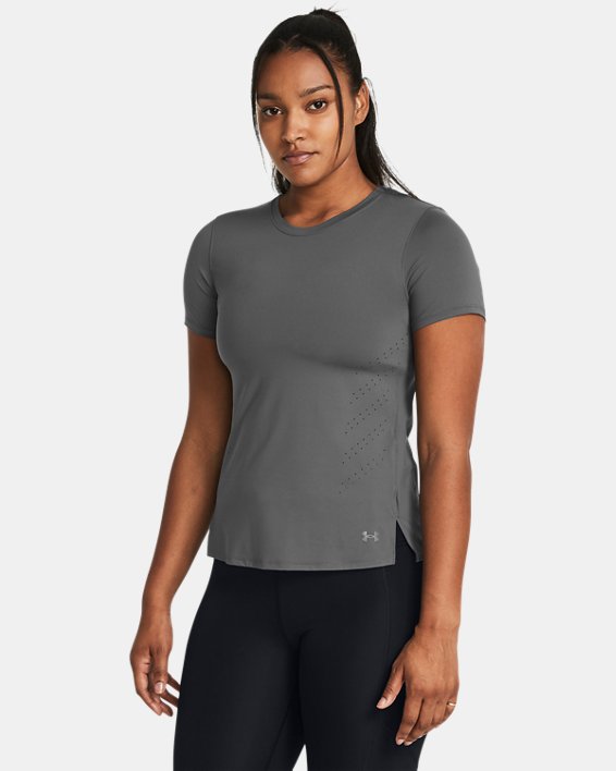 Women's UA Launch Elite Short Sleeve in Gray image number 0